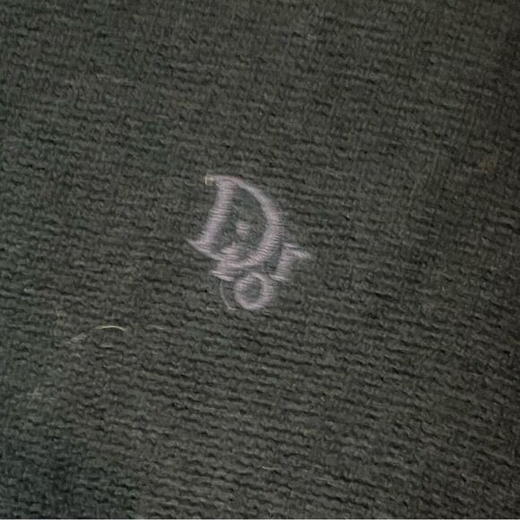 Christian Dior Vintage Monsieur V-Neck Sweater XL Blue Embroidered Logo 80s 90s - Picture 4 of 6